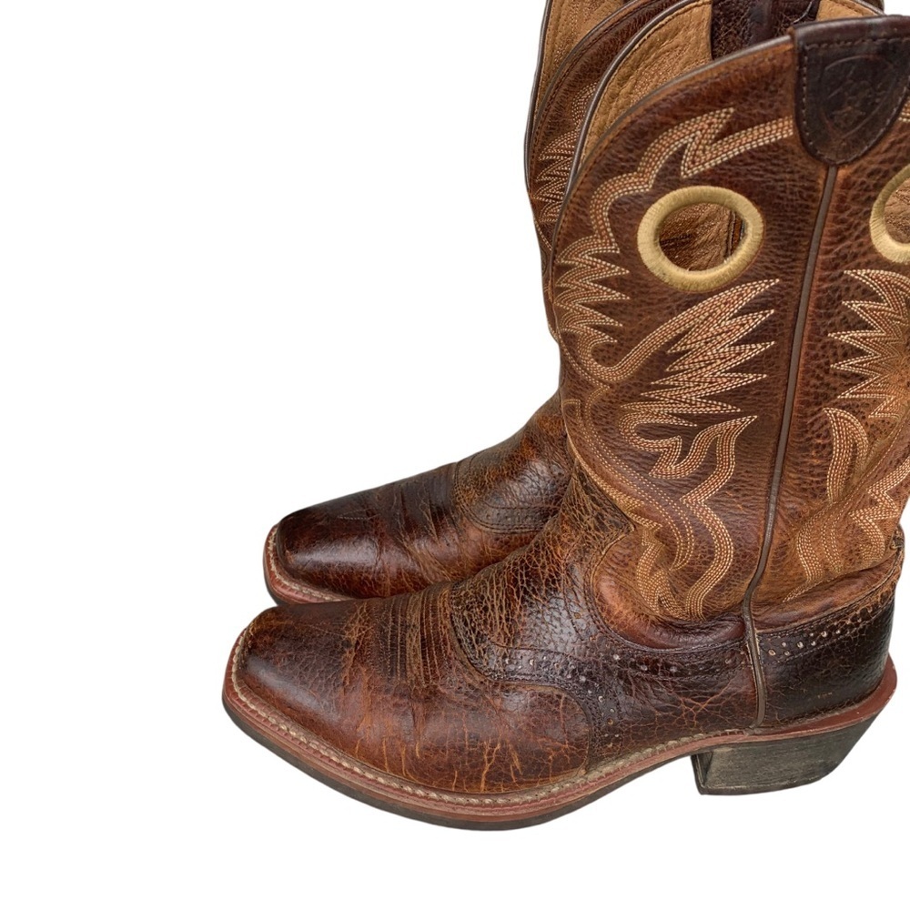 Ariat Heritage Roughstock Western Cowboy Boots 10002227 size 8.5 D Mens Brown - Picture 5 of 10